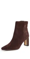 Sam Edelman Saige Booties Dark Brown In Dark Brown