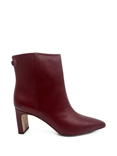 Sam Edelman Saige Leather Ankle Boots In Burgundy