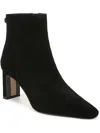 Sam Edelman Saige Womens Faux Suede Block Heel Mid-calf Boots In Black