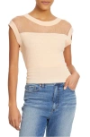 Sam Edelman Samara Mixed Media Sweater In Bellini