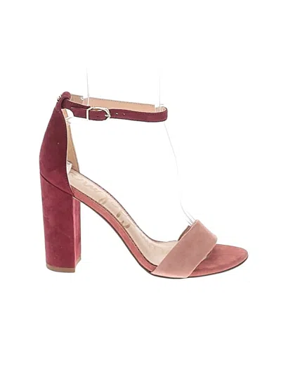 Pre-owned Sam Edelman Sandals In Burgundy