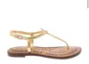 Sam Edelman Gigi Womens Embossed Metallic Thong Sandals In Gold