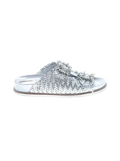Pre-owned Sam Edelman Sandals In Silver
