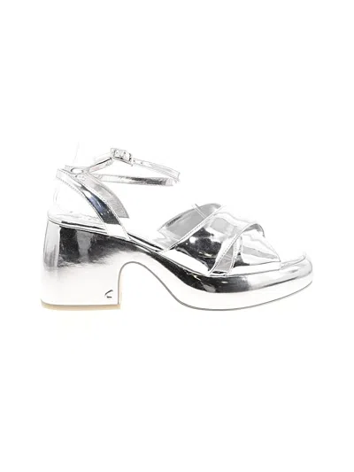 Pre-owned Sam Edelman Sandals In Silver
