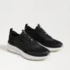Sam Edelman Sarita Lace Up Performance Sneaker Black Mesh In Black