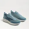 Sam Edelman Sarita Lace Up Performance Sneaker Coastal Blue Mesh In Blue