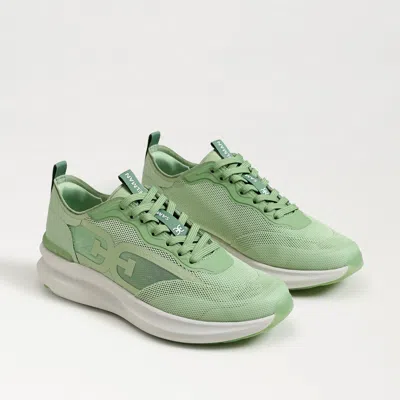 Sam Edelman Sarita Lace Up Performance Sneaker Green Multi Mesh