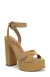 Sam Edelman Savannah Glow Ankle Strap Platform Sandal In Brown