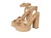 Sam Edelman Savannah Ankle Strap Platform Sandal In Animal Print
