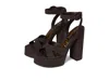 Sam Edelman Savannah Ankle Strap Platform Sandal In Brown