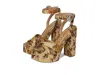 Sam Edelman Savannah Glow Ankle Strap Platform Sandal In Animal Print