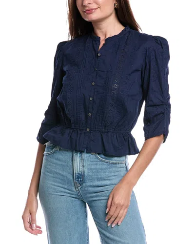 Sam Edelman Scarlette Blouse In Blue