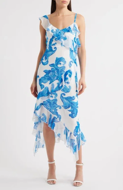 SAM EDELMAN SAM EDELMAN SCROLL PRINT ASYMMETRIC DRESS