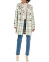 Sam Edelman Semi A-line Coat In Green