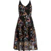 Sam Edelman Sequin Floral Mesh Dress In Mint Multi