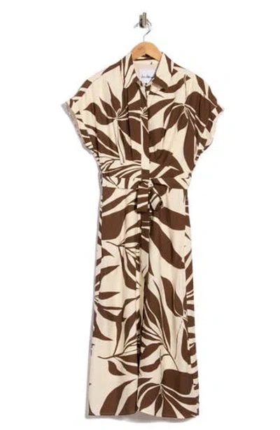 Sam Edelman Short Sleeve Shirtdress In Brown