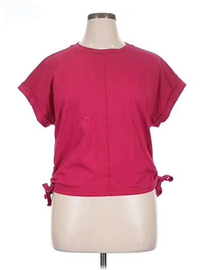 Pre-owned Sam Edelman Short Sleeve Top Pink Keyhole Neckline Tops