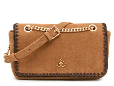 Sam Edelman Signature Collect Convertible Flap Suede Crossbody In Caramel Suede