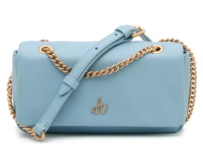Sam Edelman Signature Collect Gisellia Leather Shoulder Bag In Blue
