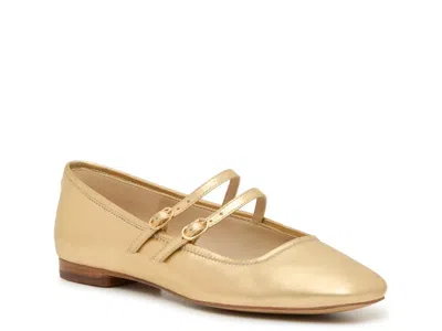 Sam Edelman Signature Collect Milo Mary Jane Flat In Gold