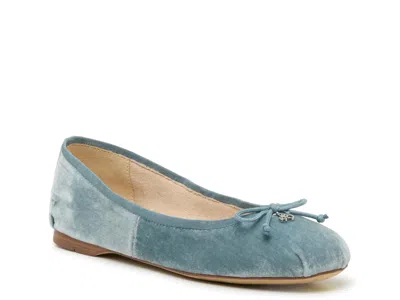 Sam Edelman Signature Collect Zane Ballet Flat In Blue Velvet
