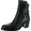 Sam Edelman Simona Womens Leather Block Heel Ankle Boots In Black