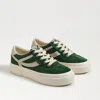 Sam Edelman Simone Lace Up Sneaker Bright Pine/antique White In Multi