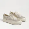 Sam Edelman Simone Lace Up Sneaker Ivory/lily White/gold Leather In Multi