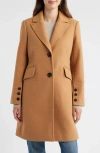 Sam Edelman Single Breasted Coat In Brown