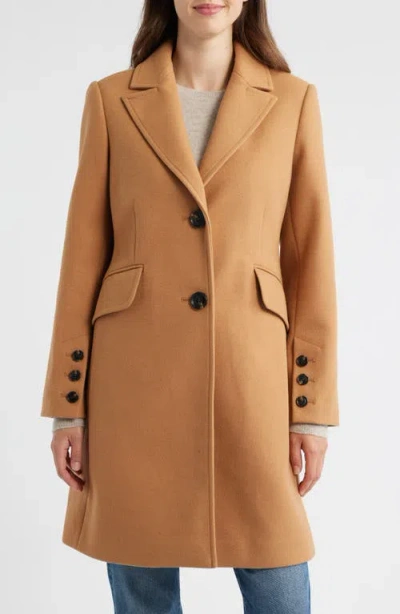 Sam Edelman Single Breasted Coat In Brown