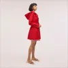 Shop Sam Edelman Single Breasted Hooded Trench Coat Poppy Red