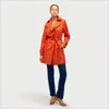 SAM EDELMAN SAM EDELMAN SINGLE BREASTED TRENCH ANORAK COAT ORANGE POPPY