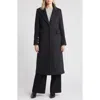 Sam Edelman Single Breasted Twill Reefer Coat In Black