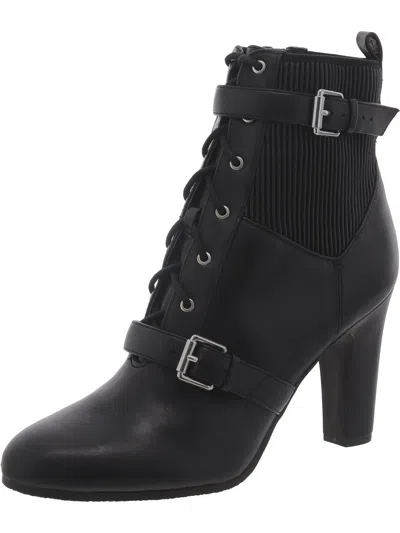 Sam Edelman Skylar Womens Zipper Block Heel Ankle Boots In Black