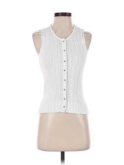 Pre-owned Sam Edelman Sleeveless Blouse In White