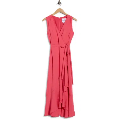 Sam Edelman Sleeveless Faux Wrap Dress In Green