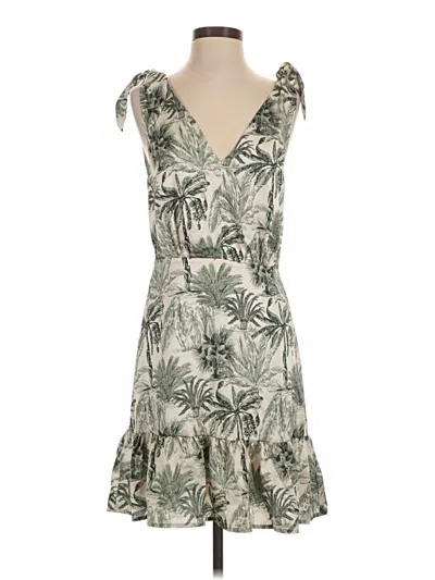 Pre-owned Sam Edelman Sleeveless Top Silver Plunge Neckline Tops