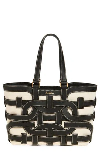 Sam Edelman Small Bay Leather Tote In Black