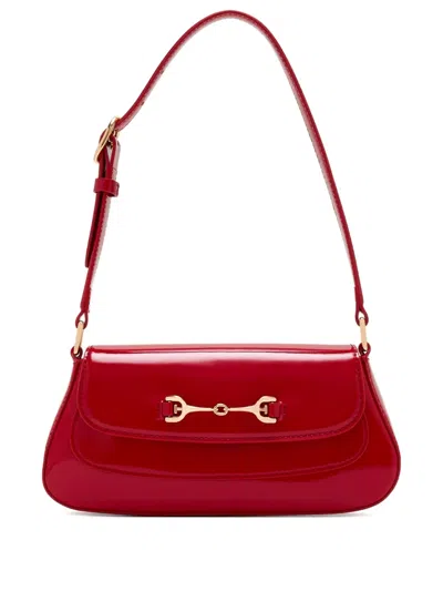 Sam Edelman Small Loraine Horsebit-embellishment Shoulder Bag In Red