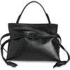 Sam Edelman Small Poppy Drawstring Leather Crossbody Bag In Black
