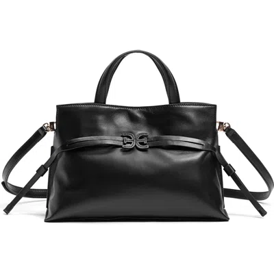 Sam Edelman Small Poppy Drawstring Leather Crossbody Bag In Black