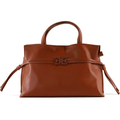 Sam Edelman Small Poppy Drawstring Leather Crossbody Bag In Brown