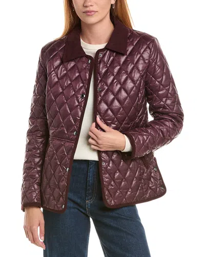 Sam Edelman Snap Front Jacket In Burgundy