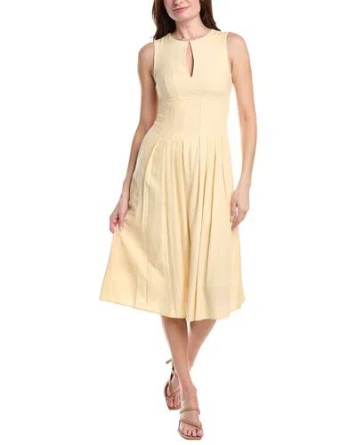 Sam Edelman Solid Midi Dress In Yellow