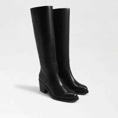 Sam Edelman Soyer Ec0203782 Women's Us 11 Black Leather Knee High Boots Khd1447