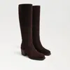 Sam Edelman Soyer Wide Calf Knee High Boot Café Noir Brown Suede In Brown