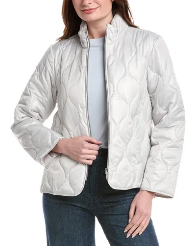 Sam Edelman Stand Collar Bomber Jacket In Gray