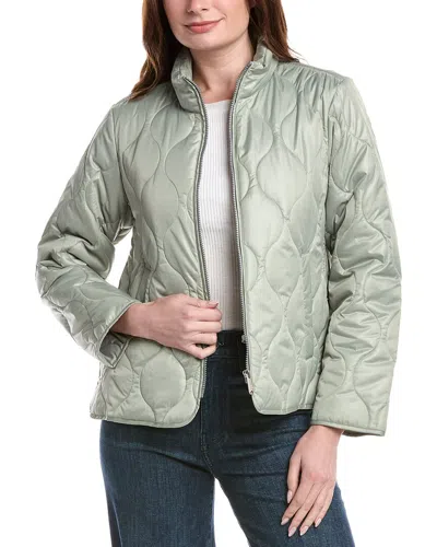 Sam Edelman Stand Collar Bomber Jacket In Green