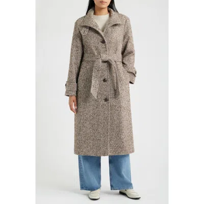 Sam Edelman Stand Collar Wrap Coat In Gray