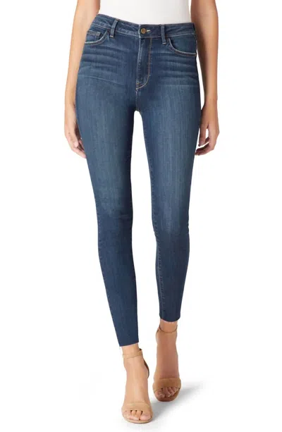 Sam Edelman Stiletto Hi-rise Skinny Crop Raw Hem Jean In Artz In Blue